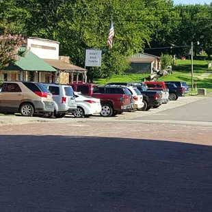 a row of parked cars