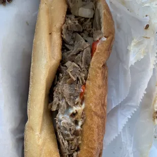 My friends cheesesteak - with peppers