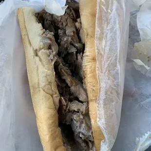 My classic cheesesteak with onions and mushrooms