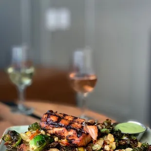 Brussel Sprouts w/Salmon