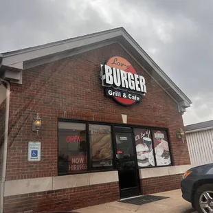 the front of a restaurant