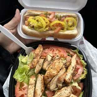 CHICAGO DOG grilled chicken salad