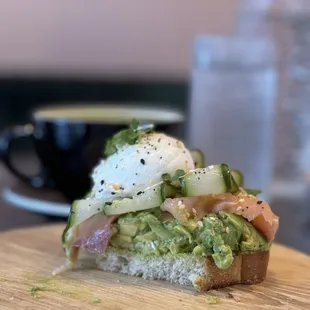 Salmon toast section