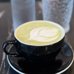 Matcha latte hot