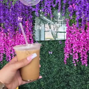 Iced Honey Latte w/ Oat Milk