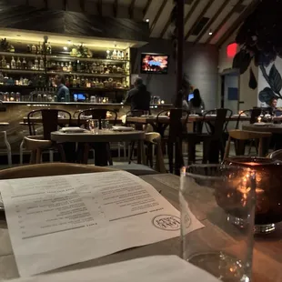 Inside view from booth