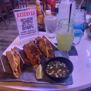 Birria Tacos and Passionfruit Margarita