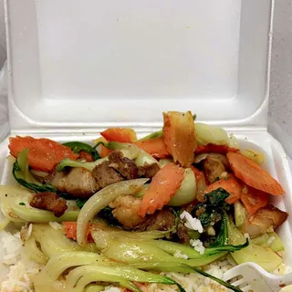 34. Pork Belly Bok Choy with Rice