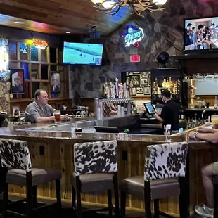 two men sitting at a bar