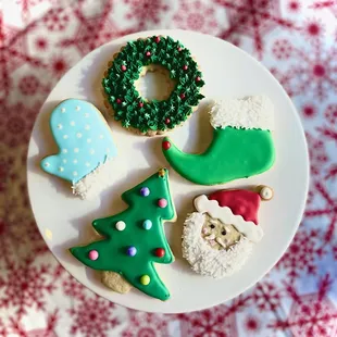 Holiday decorated cookies