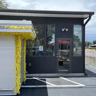 Here is the unassuming front door