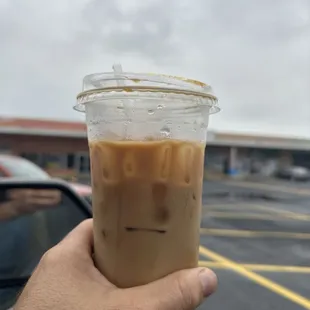 Carmel macchiato ... forgot to take pictures of the food because it was gone too fast.