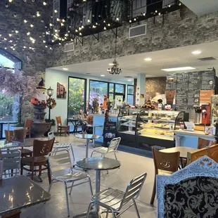 the interior of the cafe