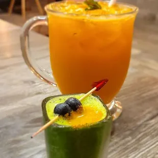 Energy Boost shot and Vitamin crush juice