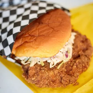 Chicken Sandwich, First Date Spicy Level (big but chicken really fatty)