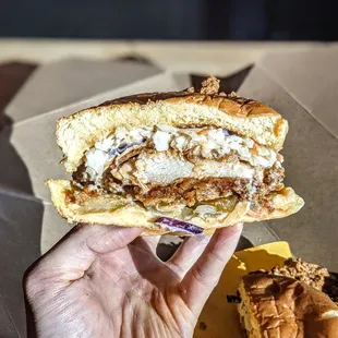 10/17/21 - $16 Chicken Sandwich. X-section #1. Chicken is a little thin.