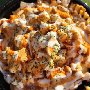 Buffalo chicken cheese fries