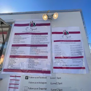 Extensive menu
