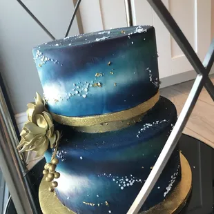 Gorgeous galaxy cake