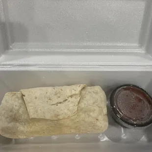 Breakfast burrito (sausage, egg and cheese)