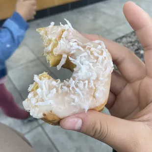 Coconut shaving donut