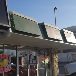 the front of the restaurant