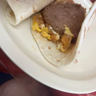 Chicharron w/egg and beans