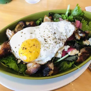 Pork Tongue, Sunny Egg & Cheese Toast Breakfast