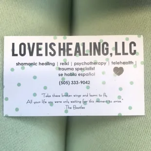 Love is healing.