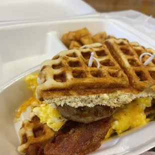 Waffle sandwich