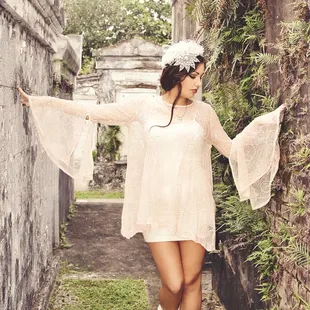 got this stunning lace flutter sleeve mini dress at Love IT!