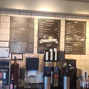 Menu board.