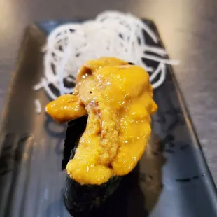 Uni nigiri. I swear, that&apos;s two pieces.