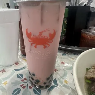 Strawberry Milk Boba Tea
