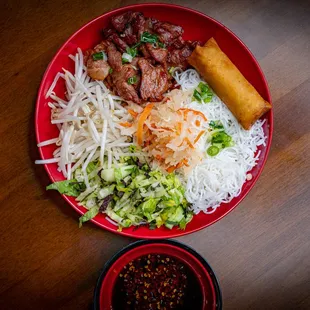 a plate of food on a table
