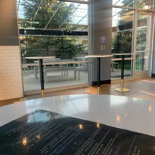 Main entrance with the patio shown outside