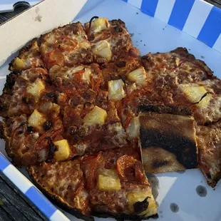 Burnt pizza