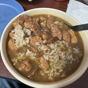 Chicken &amp; Sausage Gumbo Bowl