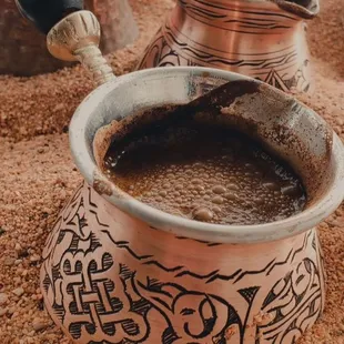 a cup of coffee on a table