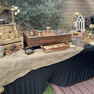 Beautiful setup.... Delicious Turkish Coffee!