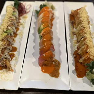 American Roll Spicy Rainbow Roll Hawaiian Roll