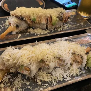 Dragon up top Thai shrimp below both excellent