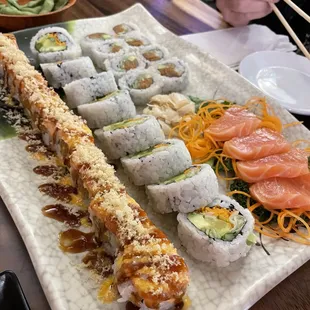 sushi, food, sashimi, sushi and sashimi