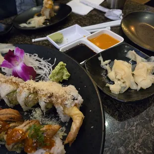 sashimi, sushi, sushi and sashimi, food