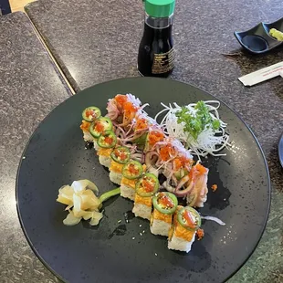 The Mexican Roll and I think the House Special Roll so good
