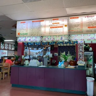 Menu and ordering area