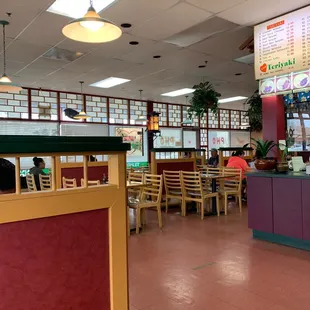 the inside of a restaurant