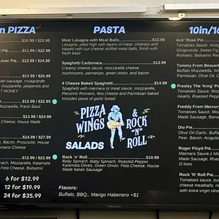 Current menu