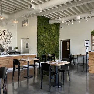 Inside the restaurant.