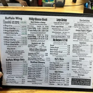 New updated menu 2022!